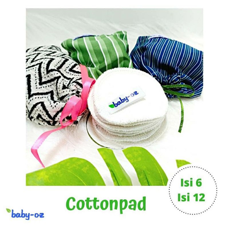 Cotton pad Baby Oz reuseable kapas kain muka make up cuci ulang