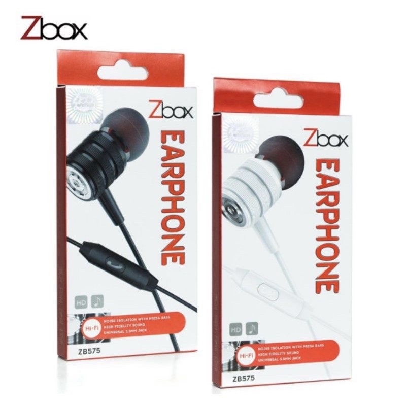 Headset Zbox ZB 575 Earphone Subwoofer Powerful Bass Audio Music | Warna Hitam