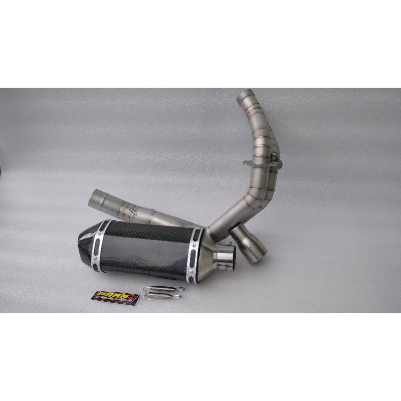 knalpot kawasaki ER6 650 fullsystem stainless silincer carbon