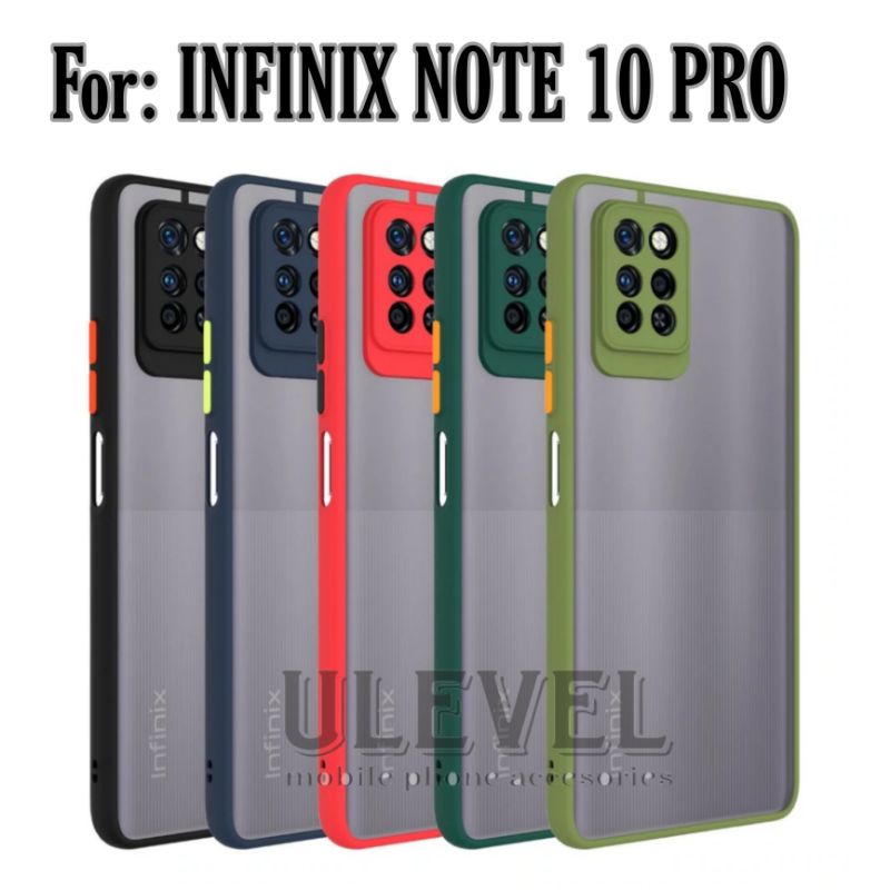 Case Infinix Note 10 Pro Hot 11s Nfc Infinix Note 8 Matte Dove Protector Translucent Aero Button Col