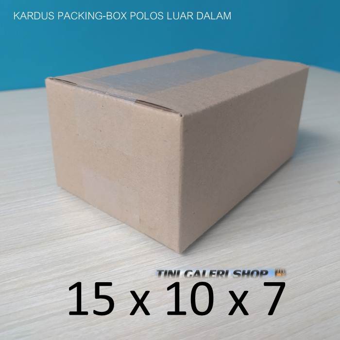 

Kardus Packing Box Polos Luar Dalam Uk.15x10x7cm Kardus Baru