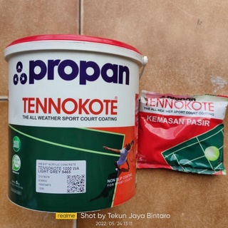 Jual CAT LAPANGAN TENIS SERBAGUNA PROPAN TENNOKOTE LIGHT GREY 5KG