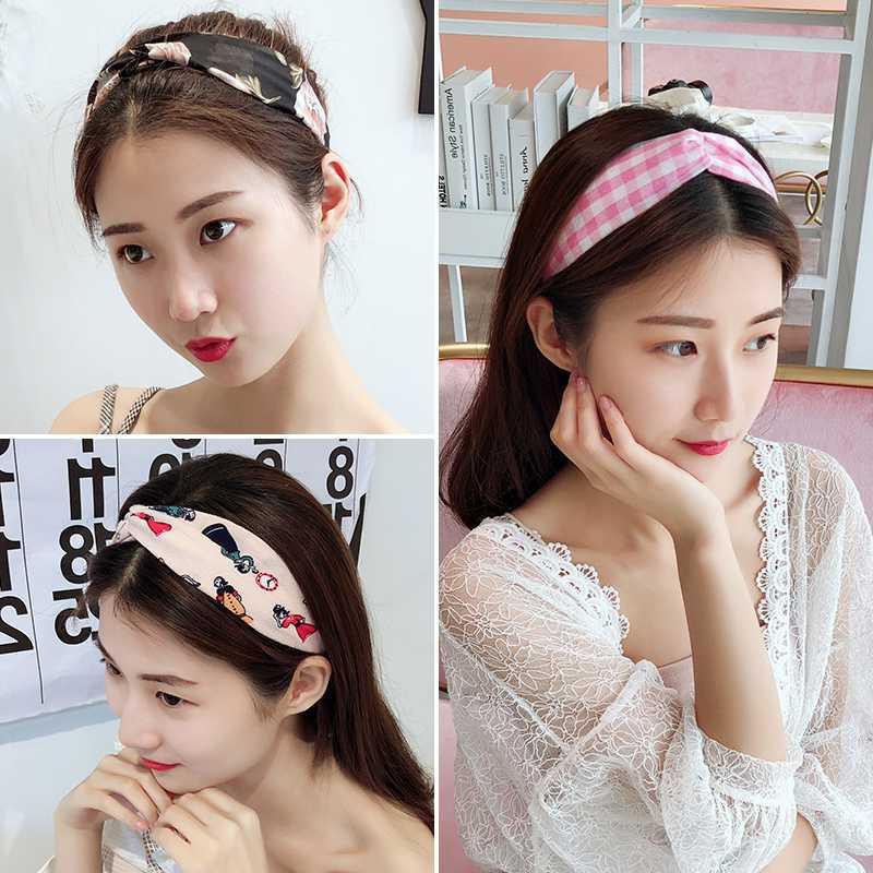 SIMPLE HEADBAND FASHION BANDANA WANITA MODEL SIMPUL KAIN MOTIF ALA KOREA HA001 HA002 HA003