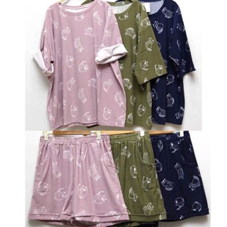Lazy Cat Set 4L Atasan Kaos dan Celana Pendek Setelan Lazy Cat Set 4L Atasan Kaos dan Celana Pendek Setelan