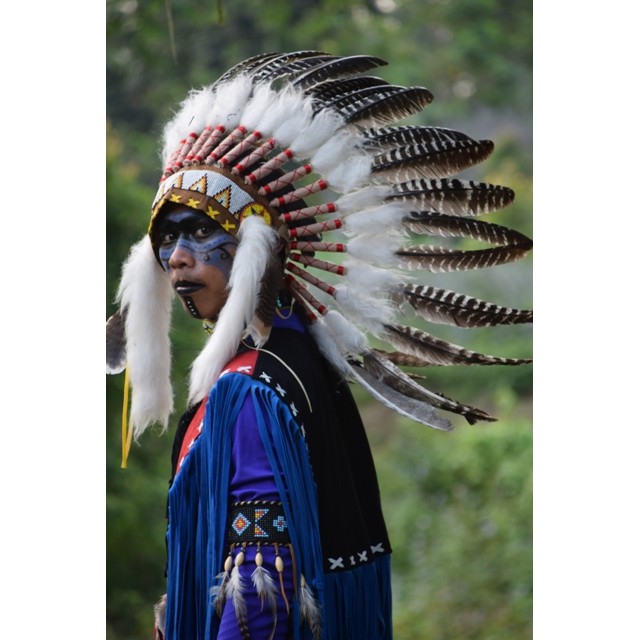 TOPI INDIAN - INDIAN HEADDRESS SMALL KALKUN MONTE BLURIK-AS STOCKED