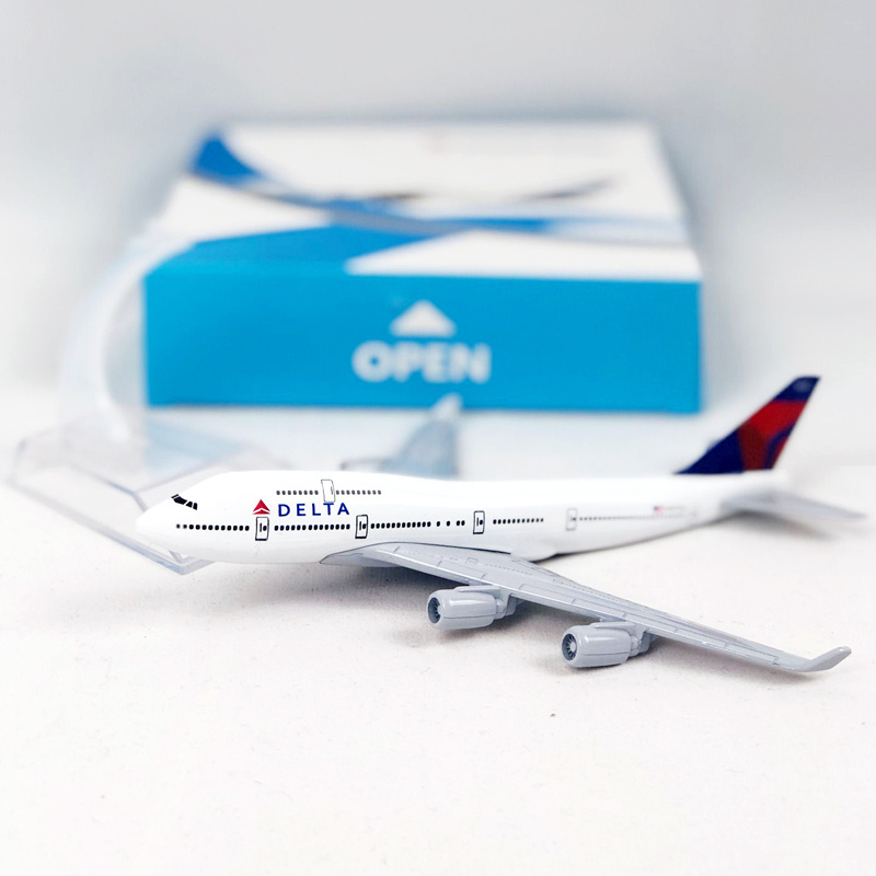 16cm Delta Air Lines B747 US Boeing 747model Pesawat Diecast Metal Airplane Pesawat Hadiah Dekorasi