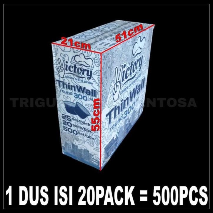BEST SELLER  !!! THINWALL 300ML PER DUS MANGKOK BOWL BULAT RATA PLASTIK CUP SALAD BUAH TERLARIS