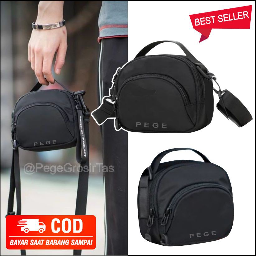 Tas Selempang Pria Slingbag Bahu Slempang Polos Murah Kasual Tas Bahu Cowok - PG - 8863