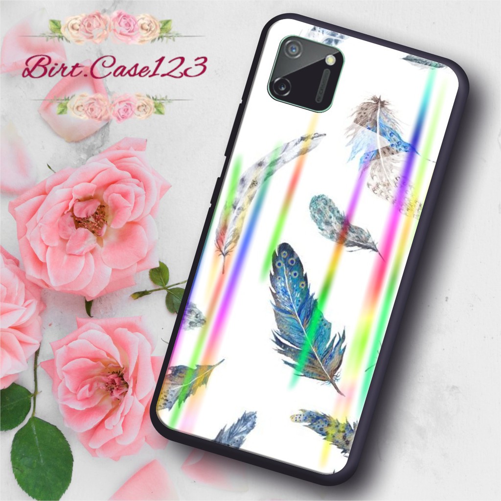 BC Case FEATHER back case glass aurora oppo a3s a31 a7 f9 a5s a71 a83 f1s f5 f7 a91 a92 a5 a9 2020