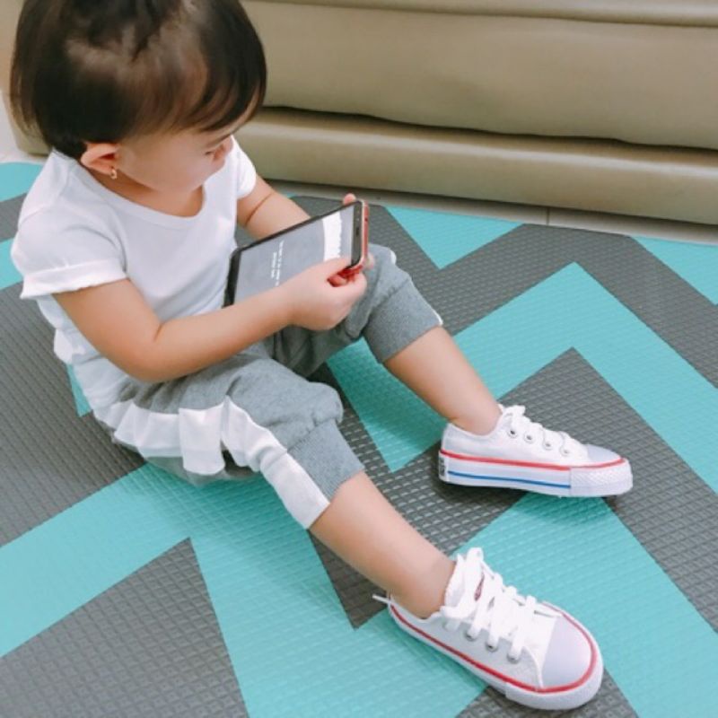 (KUALITAS PREMIUM) Sepatu Converse Anak Putih Francis Sepatu Anak Usia 1-10 Tahun Sepatu Sneakers Kasual Anti Licin Sepatu Anak Laki Laki Perempuan