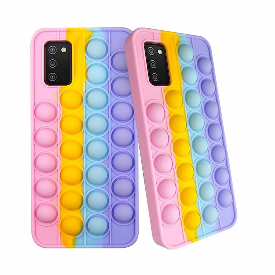 Case Silicone Pop It Rainbow Samsung A03, A03 Core, Xiaomi Redmi 6A, Note 8, 10, Oppo A3S, A55, A95 