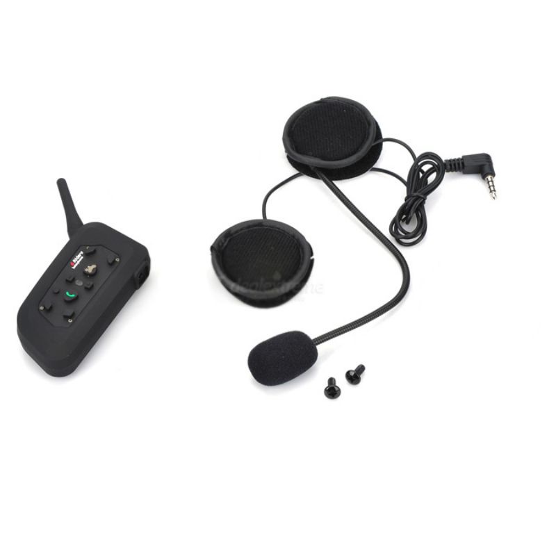 Motorcycle Helmet Bluetooth Interphone Headset 1200 Meter - V6-1200