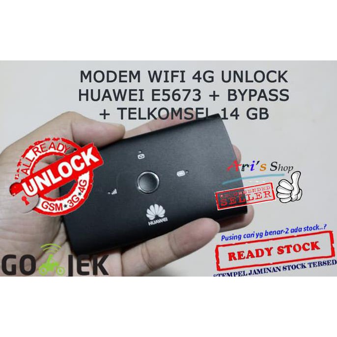 MODEM WIFI MIFI 4G TELKOMSEL HUAWEI E5673 E5673S UNLOCK GSM BOLT BYPAS