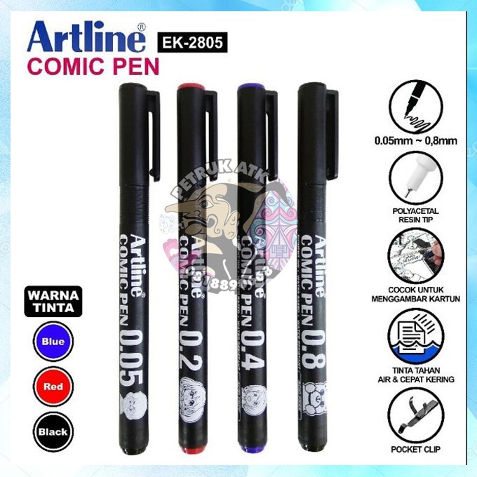 

[PCS] SPIDOL ARTLINE COMIC PEN EK-28 0.05 / 0.1 / 0.2 / 0.3 / 0.4 / 0.5 / 0.6 / 0.7 / 0.8*