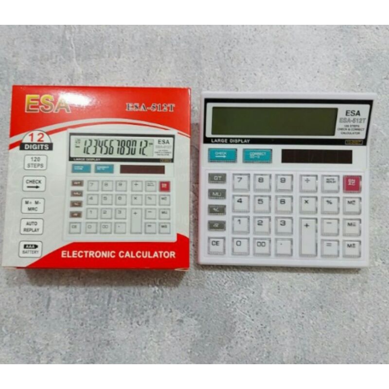 

Cod Kalkulator Esa 512T Calculator check Dan Chorret 12 Digits 120 step Free