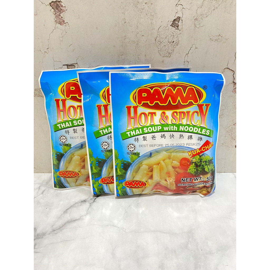 

Kua-Chap Pama Thailand 50 Gr ( 1 Pack 3 Bks )