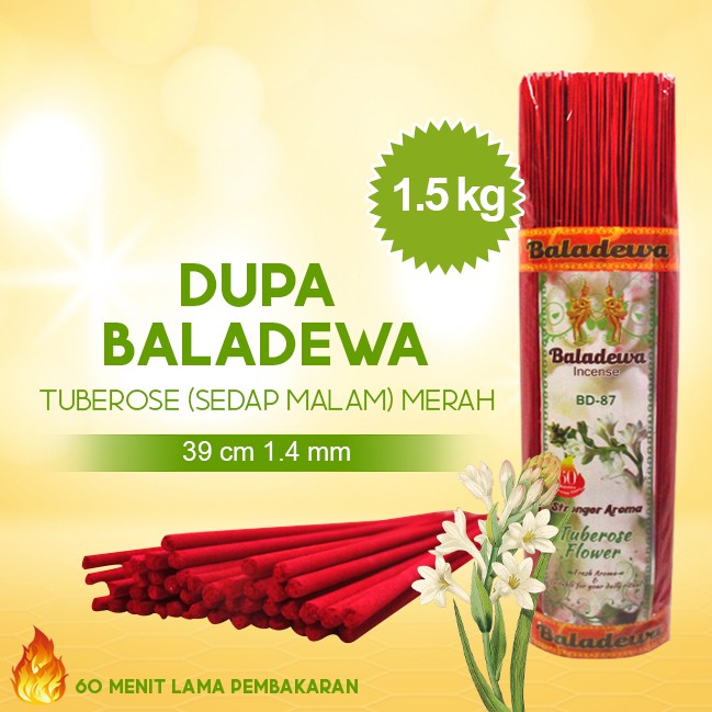 Dupa / Hio Wangi Harum Baladewa Tuberose Merah 39cm 1,5kg