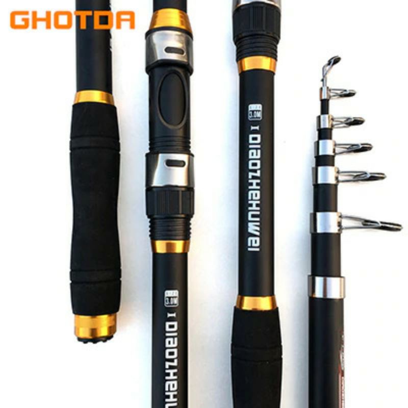 Joran Pancing Telescopic Carbon Fiber 2.1Meter 100%Ori