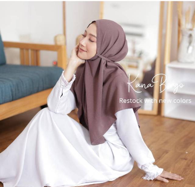 Khimar bergo Maryam , bahan diamond crepe