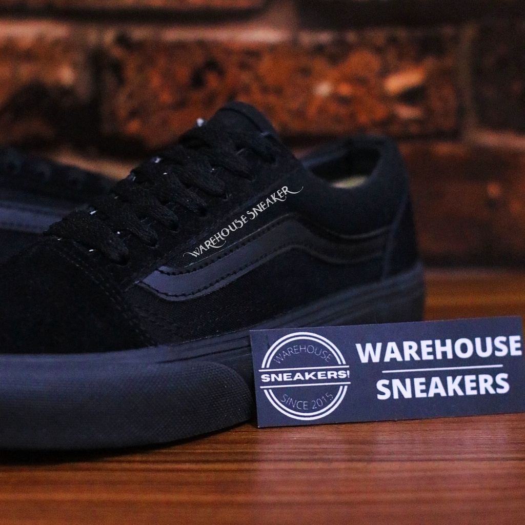 Sepatu Old Skool All Black Sepatu Sneakers OldSkool Old School Full Hitam