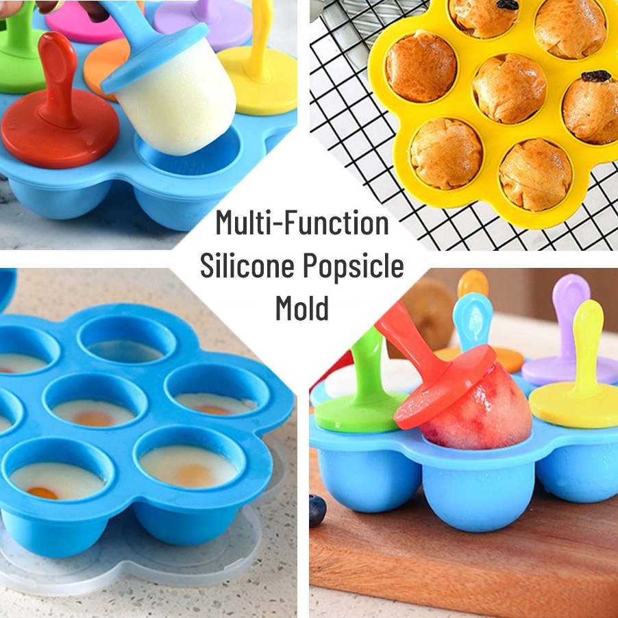 Cetakan Pembuat Es Krim Loli / Kue / Buah Homemade DIY Bahan Silikon Untuk Anak