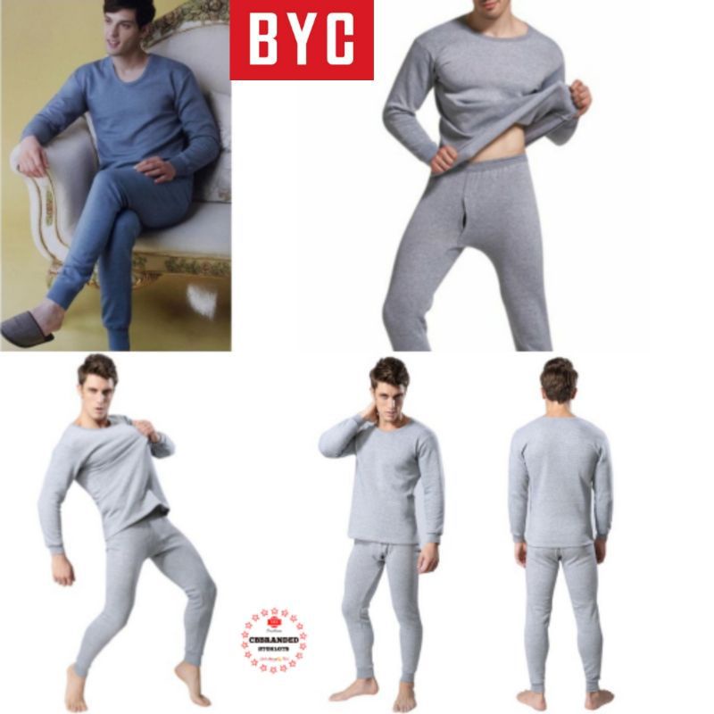 Kaos pria satu set long John byc home