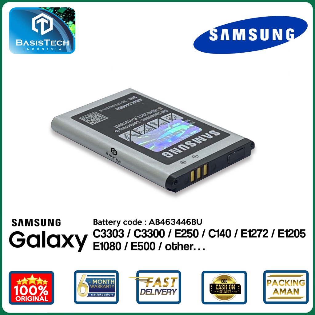 BATERAI SAMSUNG E1272 C140 C3303 C3300 E1205 E1080 AB463446BU - ORI