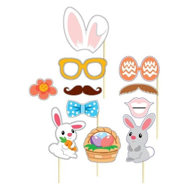 fun prop bunny egg easter isi 29 pcs import photo booth tema paskah