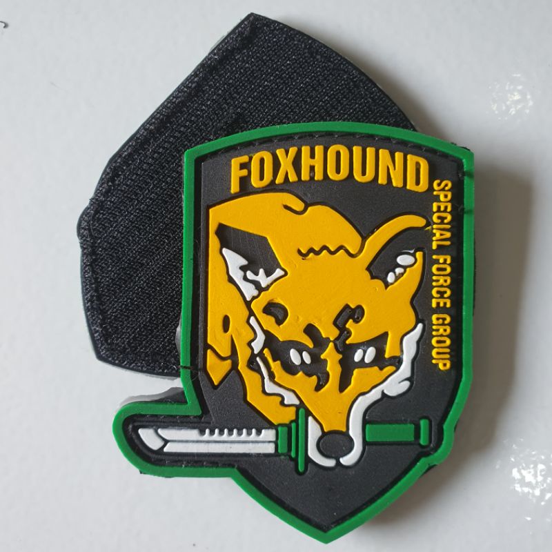 PATCH RUBBER LOGO FOXHUND SPECIAL FORCE GROUP/TEMPELAN EMBLEM KARET VELCRO