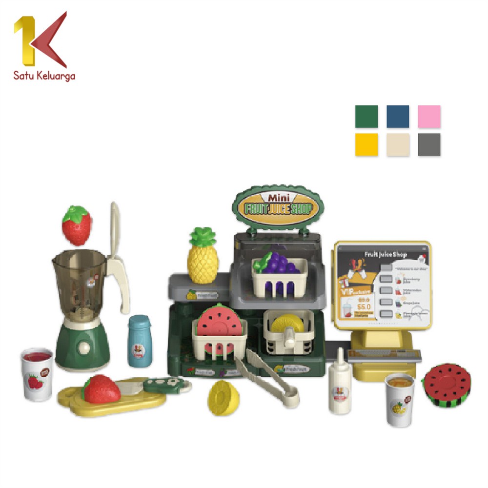 Satu Keluarga Mainan Mesin Kasir Anak M223 M225 Counter Play house / Mainan Ice Cream Fast Food Dess