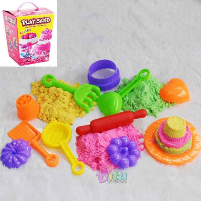 Mainan pasir anak Aman, mainan playsand ice cream