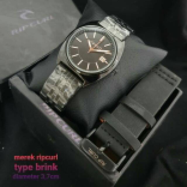 Jam tangan pria Ripcurl Brink paket tanggal aktif