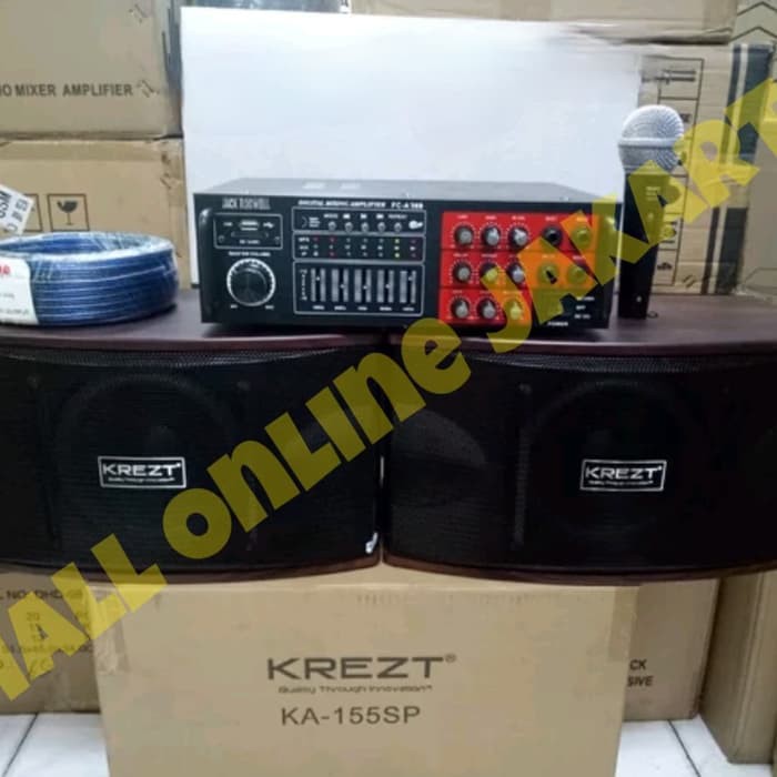 Paket karaoke krezt bluetooth paketan audio sound system