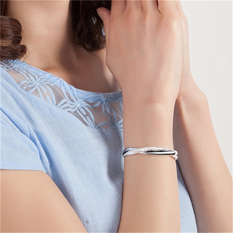 Gelang Perak Asli / Bracelet S925 / Sterling Silver /Wanita Korea Unik bracelet / Charm Gelang pria & Wanita / Gelang Couple / Gelang TitaniumA1-2