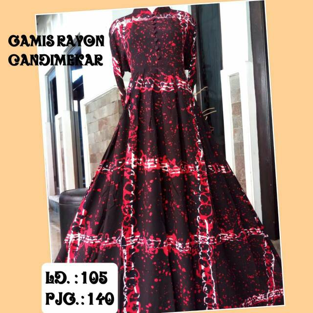 Gamis rayon candi mekar