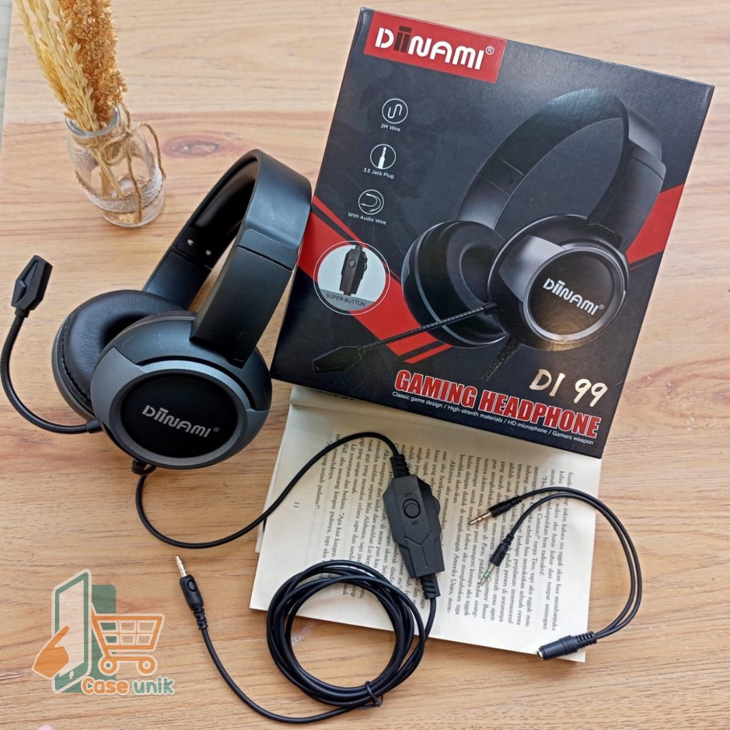 Headset Gaming Headphone Gaming DIINAMI DI99 SUPER EXTRA BASS GAMER WEAPON SUPER BUTTUN GARANSI  1 BULAN CS3919