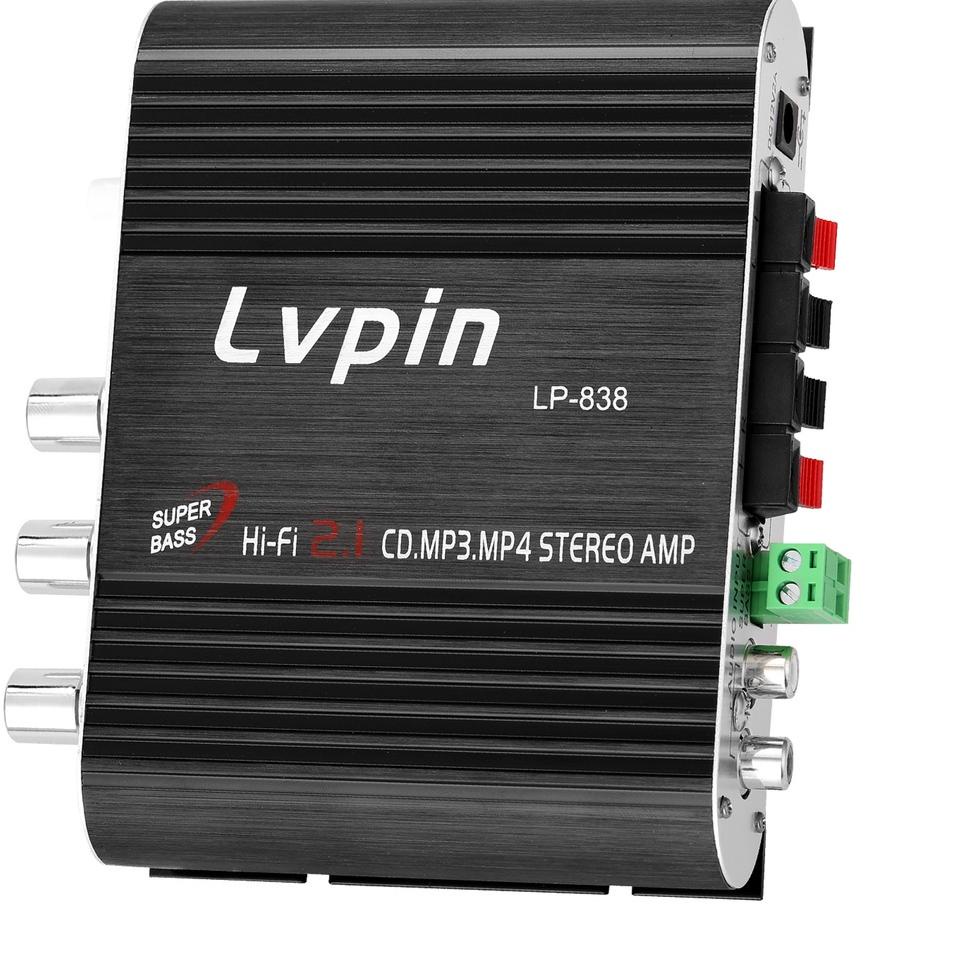 (SIAP KIRIM) Ampli Mini HiFi Stereo Power Amplifier Treble Bass Booster 12V 2.1 Channel