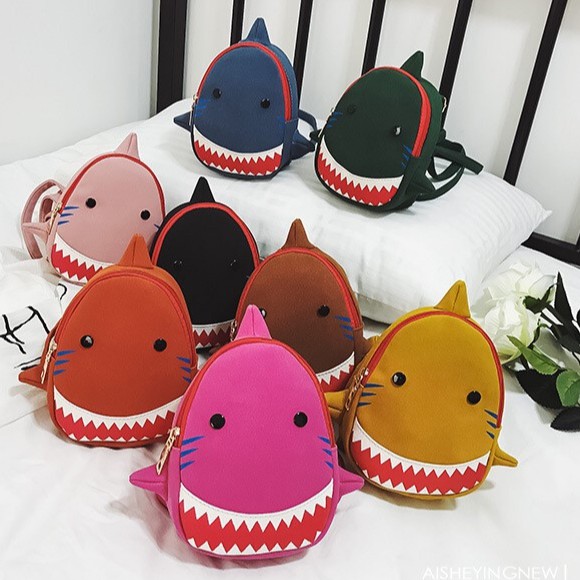 TAS ANAK MINI MODEL HIU KECIL LUCU | BACKPACK SHARK