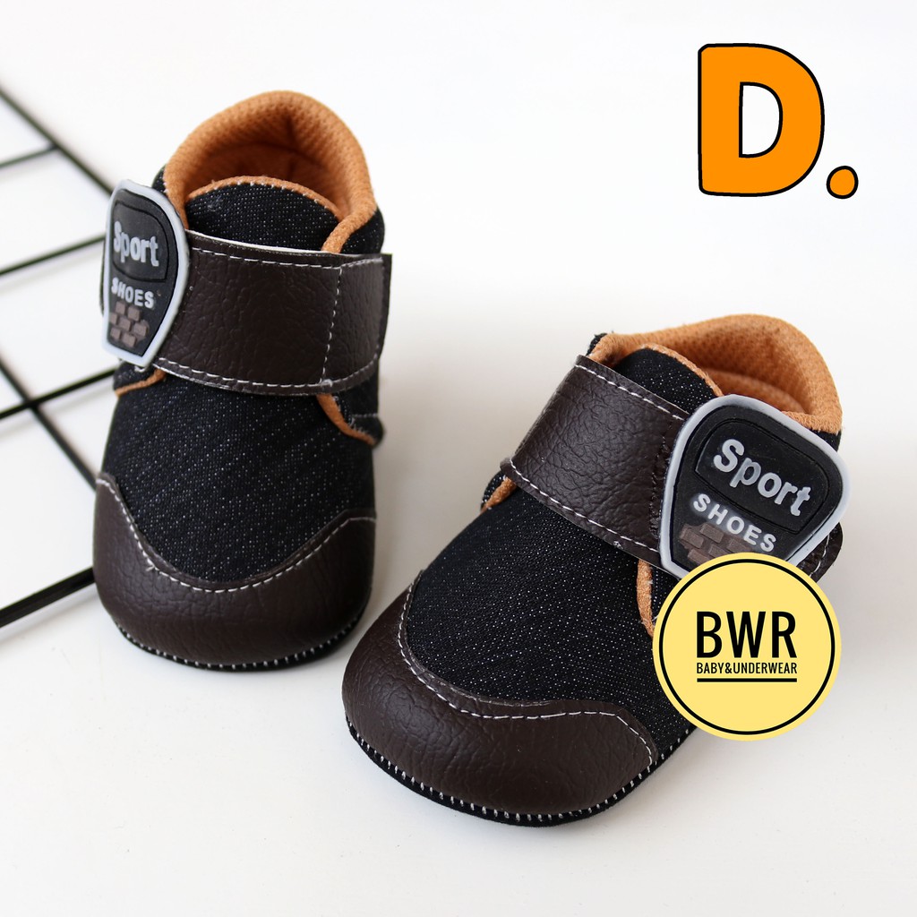 Pilih Warna || Sepatu Bayi Laki Laki BJORR / Baby Shoes 3 6 Bulan  - Bwr IX