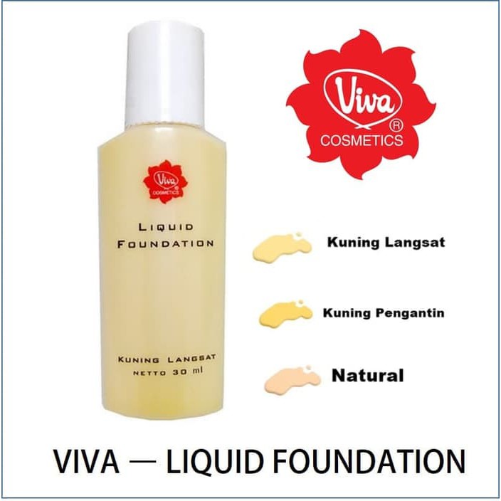 Viva Liquid Foundation/ viva liquid fondation/foundation cair viva/alas bedak cair viva