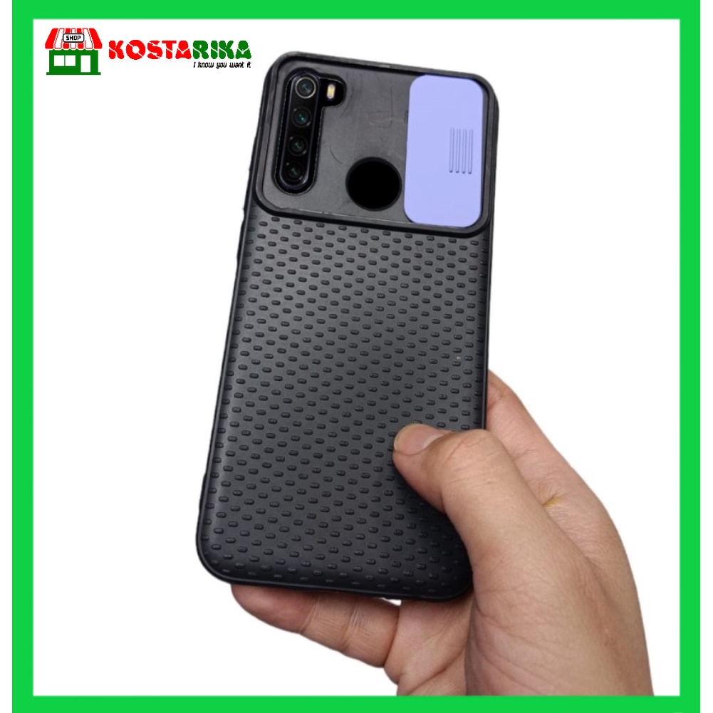 Softcase Casing Silikon Mi Note 8 Dengan Penutup Slide kamera Warna Cantik