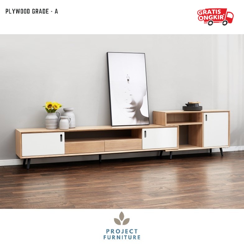 Latopia Latopia - Meja TV / Rak TV Minimalis Modern  150 cm Maks TV 60 " Scandinavian