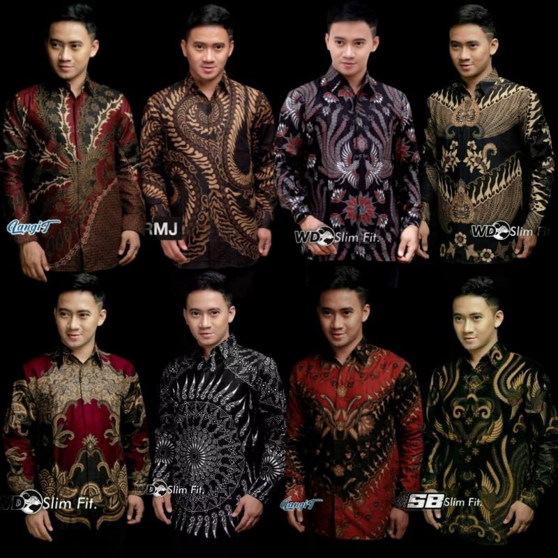 Batik Pria Lengan Panjang BATIK NAKULA HRB026 motif KERATONAN Kode 002 Reguler
