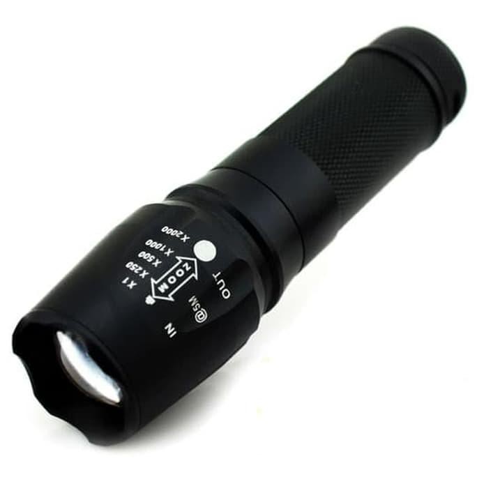 Taffware - Senter Led E17 Original-Senter Led Cree Xm-L T6 5000 Lumens - Hitam