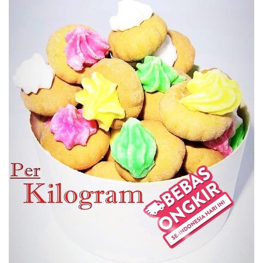 

Gem rose buiscuits/Gems roses Buiscuit/kue biskuit kembang warna warni/kue lebaran curah kiloan 1ons