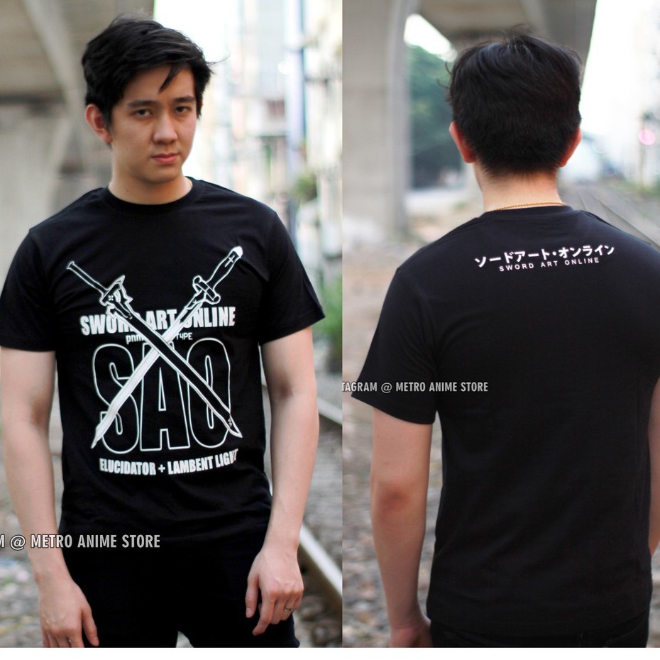 Kaos SAO Sword Art Online – Kaos Anime Kirito Black Unisex