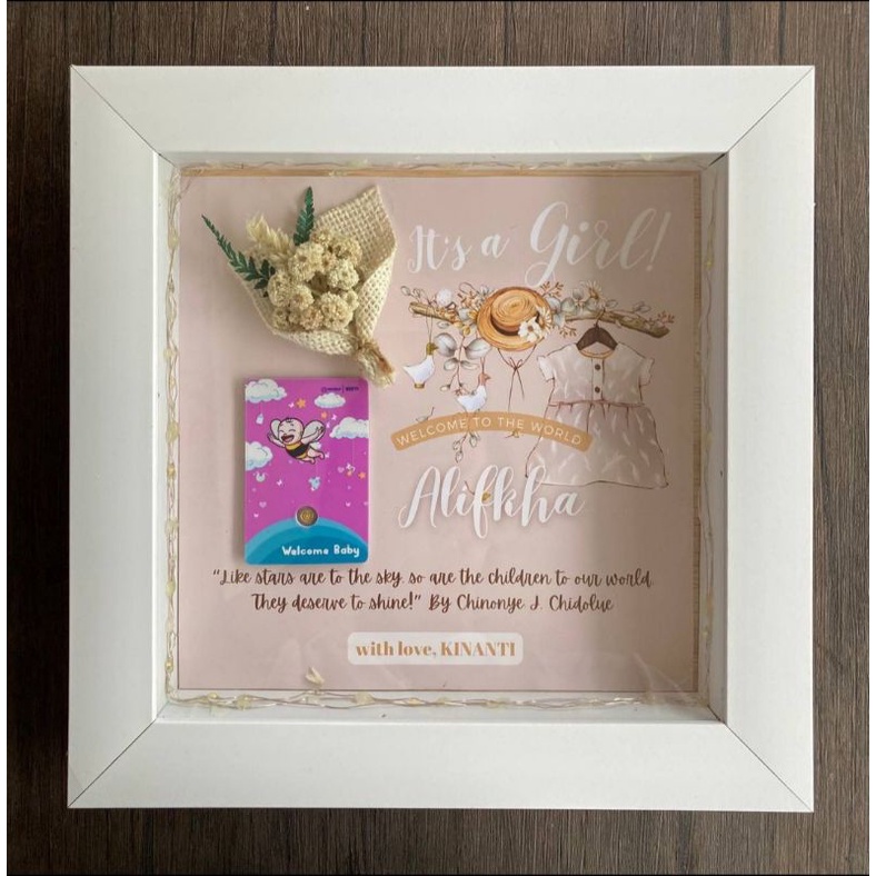 Gift Emas / Bucket / Pigura / Gift Box untuk kado pernikahan ulang tahun wisuda hantaran souvenir