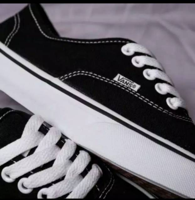 SEPATU WOLF X VANS AUTHENTIC FULL BLACK HITAM POLOS WHITE PUTIH OLDSKOOL ERA SK8-Hi Slipon Checkerboard