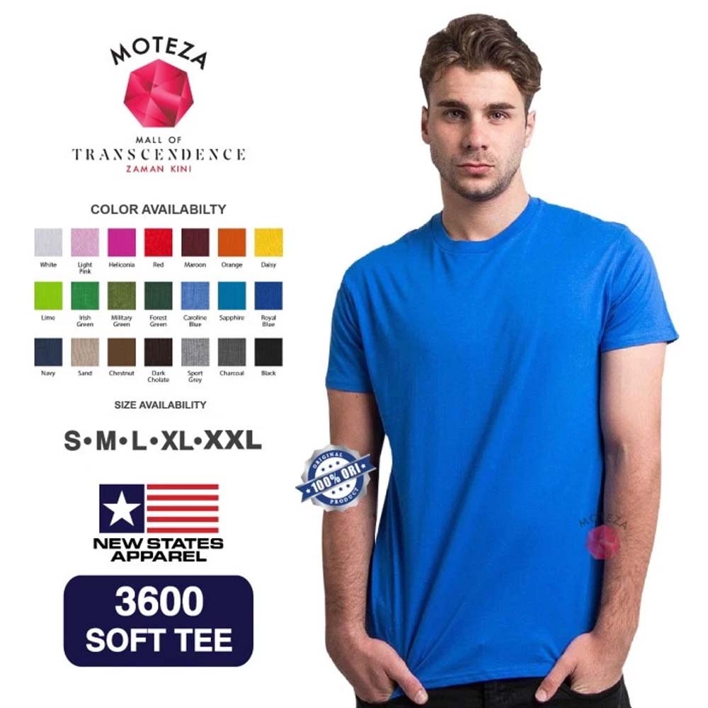 Kaos NSA (New States Apparel) 3600 Soft Tee 30s - S M L XL XXL XXXL