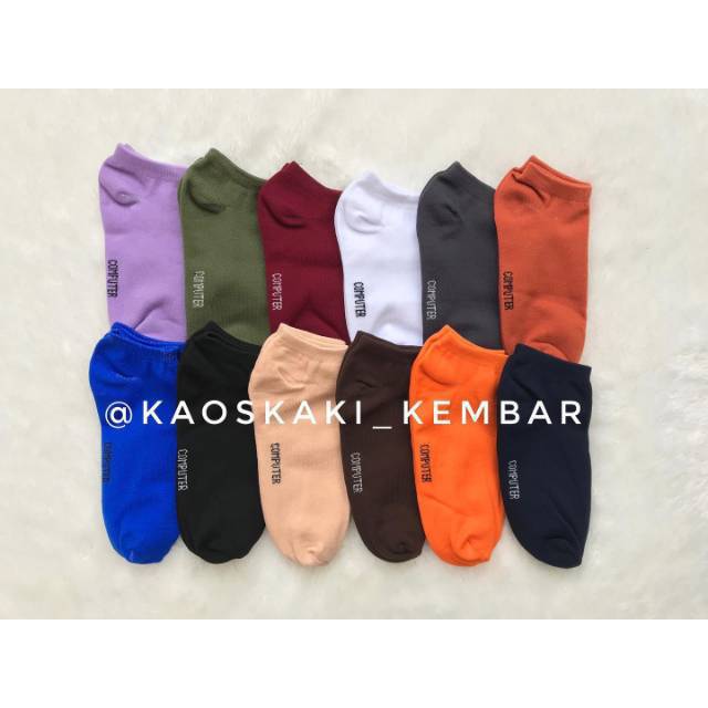 12 Pasang Kaos Kaki MK Campur Warna Bahan Nylon (Lusinan)